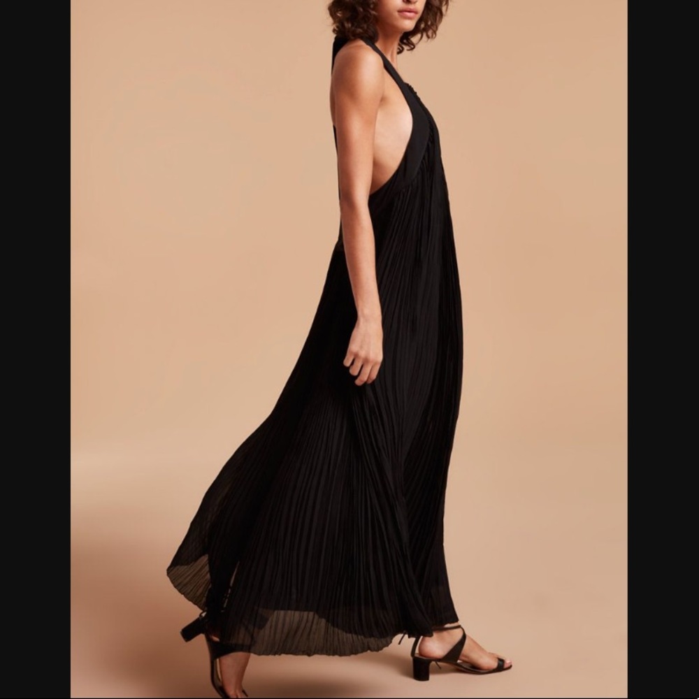 Aritzia Wilfred Le Fou Couvin black maxi dress med
